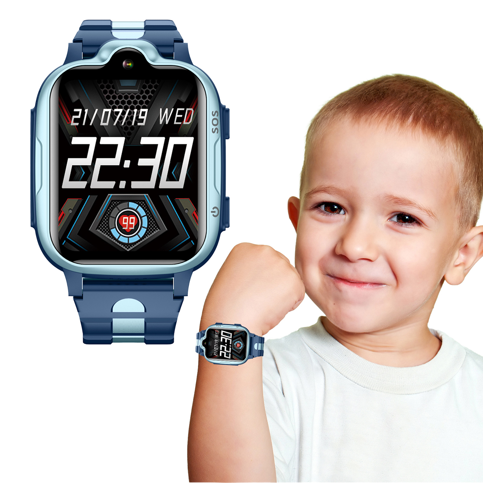 Smartwatch Digital Watches For Kid Girl - นาฬิกาอัจฉริยะสำหรับเด็ก 4G รองรับวิดีโอคอลและแชทเสียง นาฬิกานักเรียนสำหรับเด็กชายและเด็กหญิง กันน้ำระดับ IPX7
