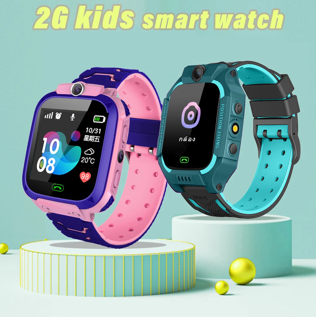 Smartwatch Watches For Girls - Q12 เด็กดูสมาร์ท 2G SOS โทรตําแหน่งปอนด์เด็กโทรศัพท์สมาร์ทนาฬิกาแฟชั่นกันน้ําระยะไกลกล้องเด็กสาวนาฬิกาของขวัญ