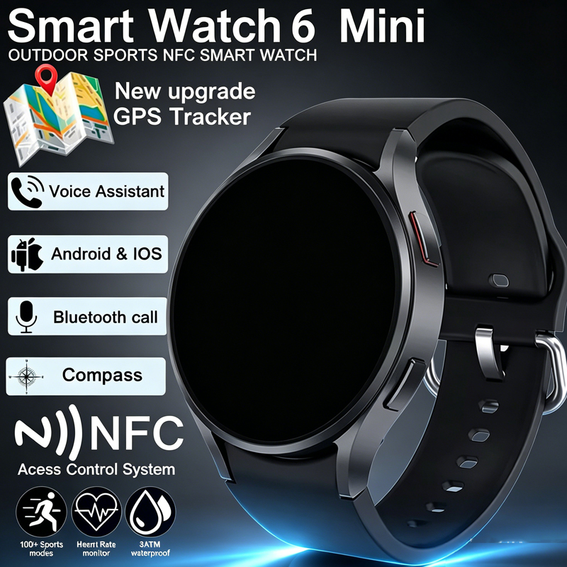 Smartwatch Watches For Women With Gps - นาฬิกาอัจฉริยะรุ่นใหม่ 6 GPS ติดตามตำแหน่ง นาฬิกาสมาร์ทวอทช์ผู้ชาย Amoled
