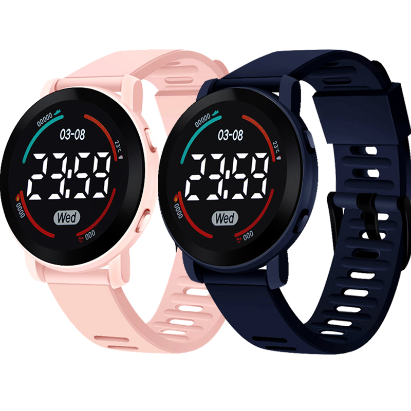 Smartwatch Watches For Girls - นาฬิกา LED แฟชั่นกีฬา นาฬิกาดิจิตอลสำหรับเด็ก สายยาง นาฬิกาข้อมืออิเล็กทรอนิกส์สำหรับเด็กชายและเด็กหญิง