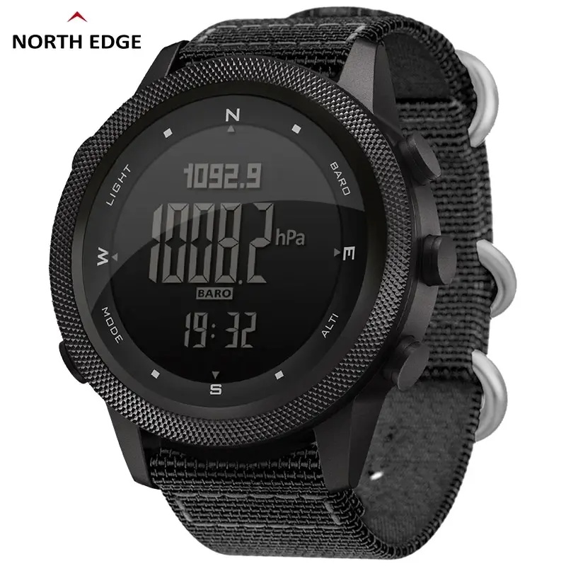 Altimeter Compass Watch - นาฬิกาดิจิทัลสำหรับผู้ชาย NORTH EDGE APACHE-46 สำหรับกิจกรรมกลางแจ้ง |