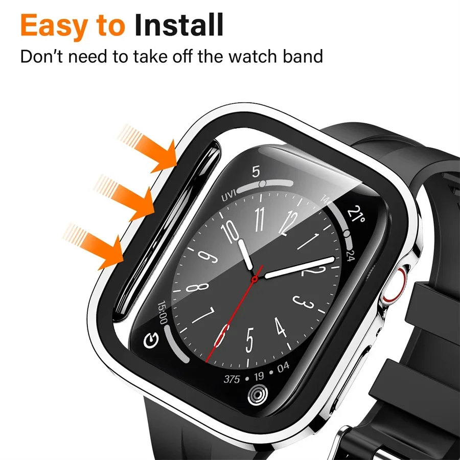 แก้ว + ฝาครอบสําหรับ Apple Wat - Smartwatch Watches For Girls บทวิจารณ์และราคา