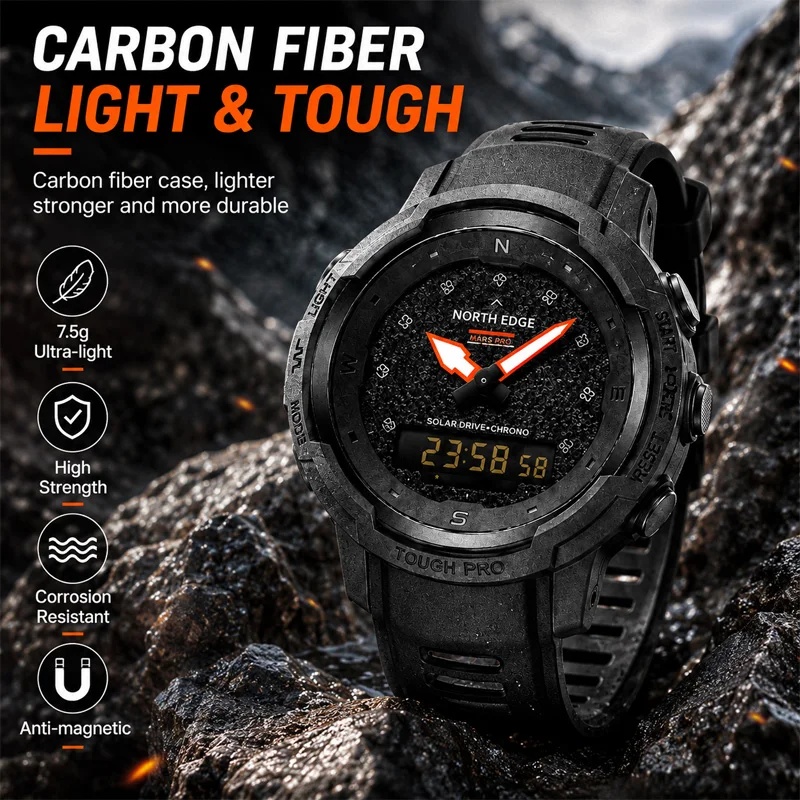 นาฬิกาข้อมือสำหรับผู้ชาย NORTH - Altimeter Compass Watch บทวิจารณ์และราคา