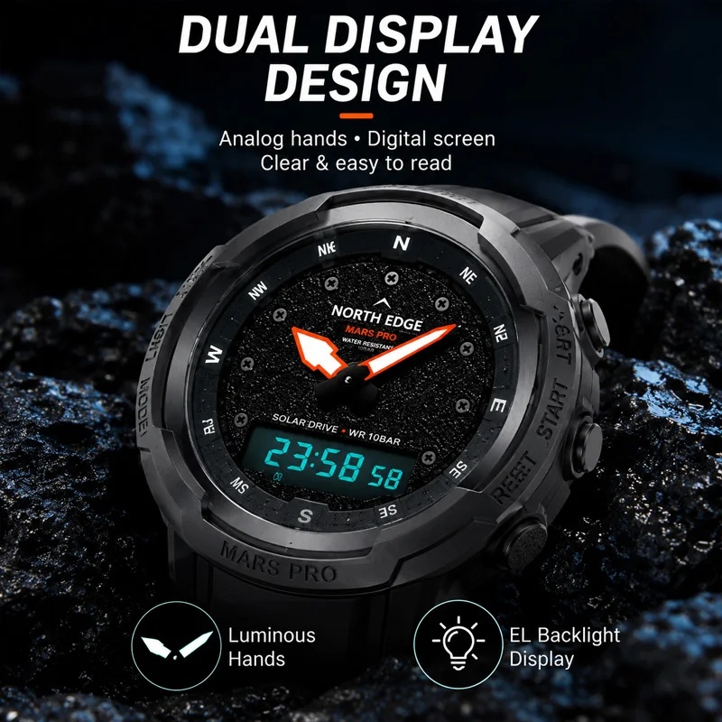 นาฬิกาข้อมือสำหรับผู้ชาย NORTH - Altimeter Compass Watch บทวิจารณ์และราคา