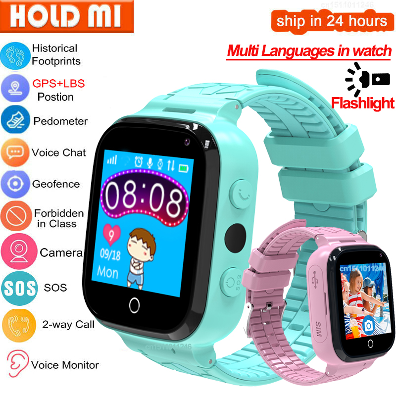 เด็กใหม่สมาร์ทนาฬิกา GPS Track - Smartwatch Watches For Kids With Gps บทวิจารณ์และราคา
