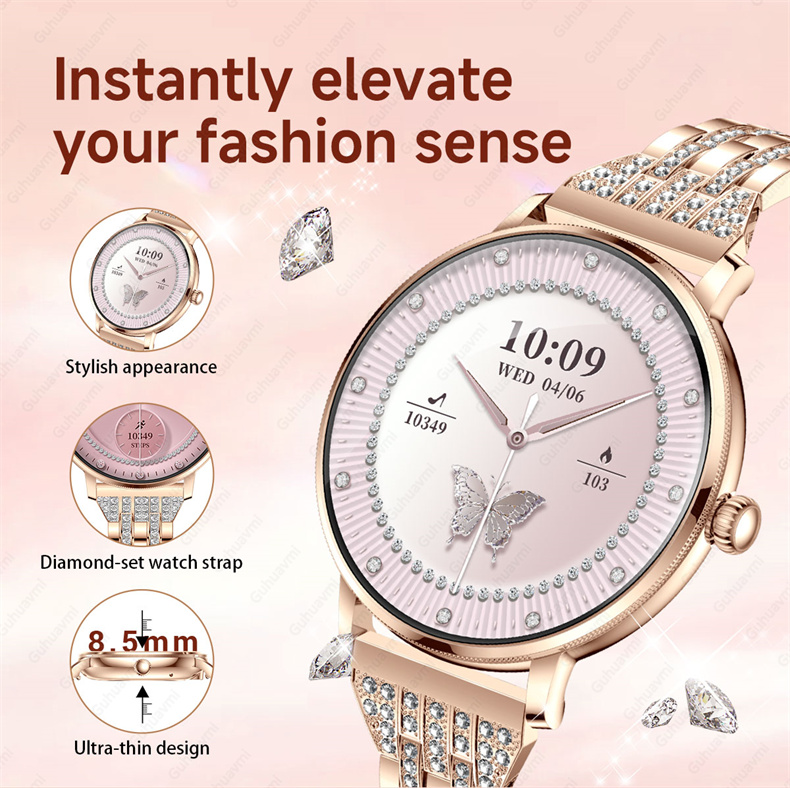 สมาร์ทวอทช์แฟชั่นใหม่สำหรับผู้ - Watches Ladies Smartwatch บทวิจารณ์และราคา