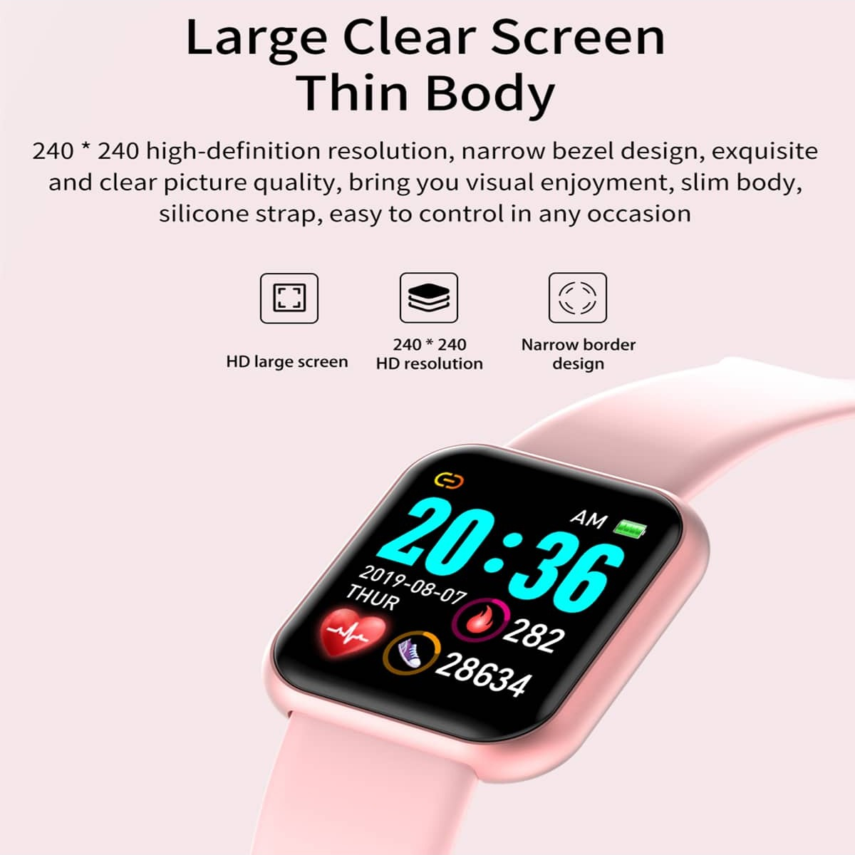 นาฬิกาสมาร์ทวอทช์สายรัดข้อมือฟ - Smartwatch Watches For Girls บทวิจารณ์และราคา