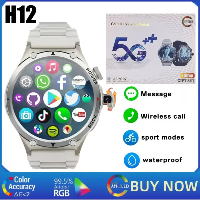 H12 สมาร์ทวอทช์ระบบแอนดรอยด์ 4 - Smartwatch Watches For Women With Gps บทวิจารณ์และราคา