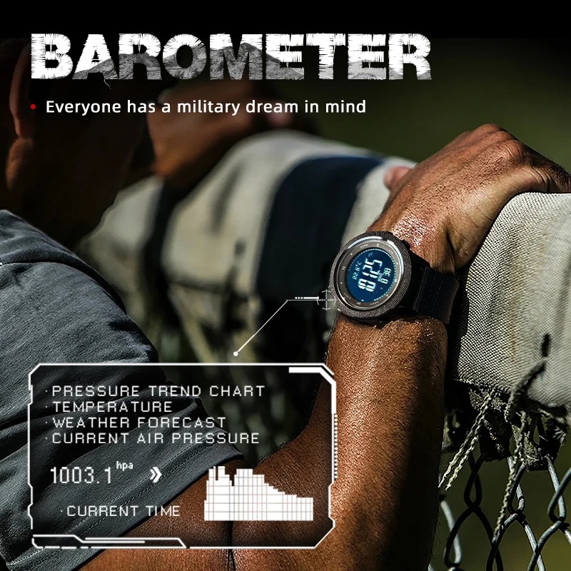 นาฬิกาดิจิทัลสำหรับผู้ชาย NORT - Altimeter Compass Watch บทวิจารณ์และราคา